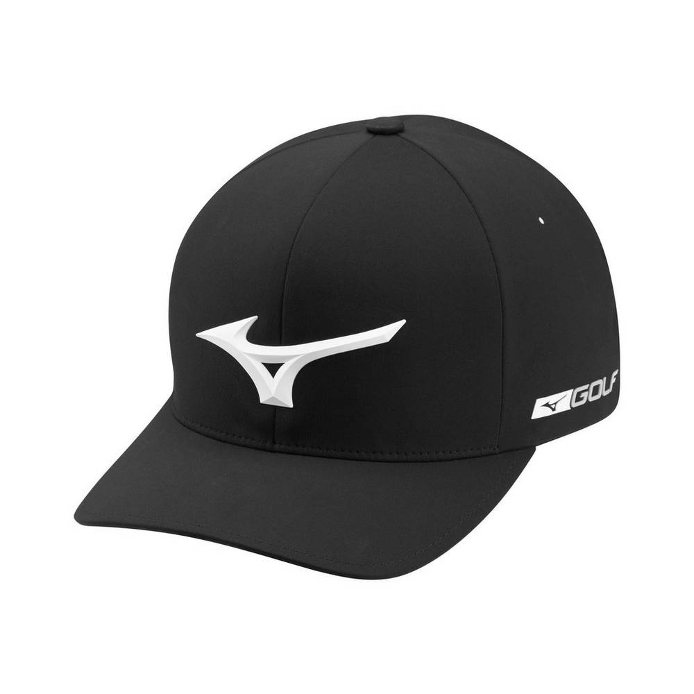 Mens Mizuno Tour Delta Fitted Hat Black Philippines (OULVWK831)